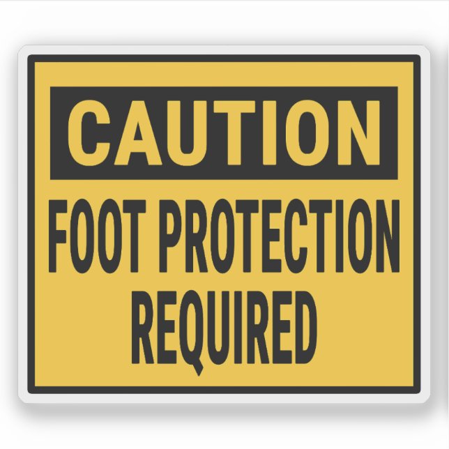 Caution Foot Protection Required (Front)