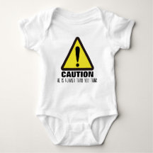 Caution! Funny First Birthday party Invitation