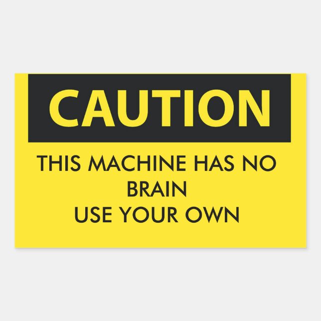 CAUTION: funny workplace sticker hardhat (Front)