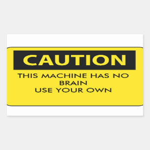 CAUTION: funny workplace sticker hardhat