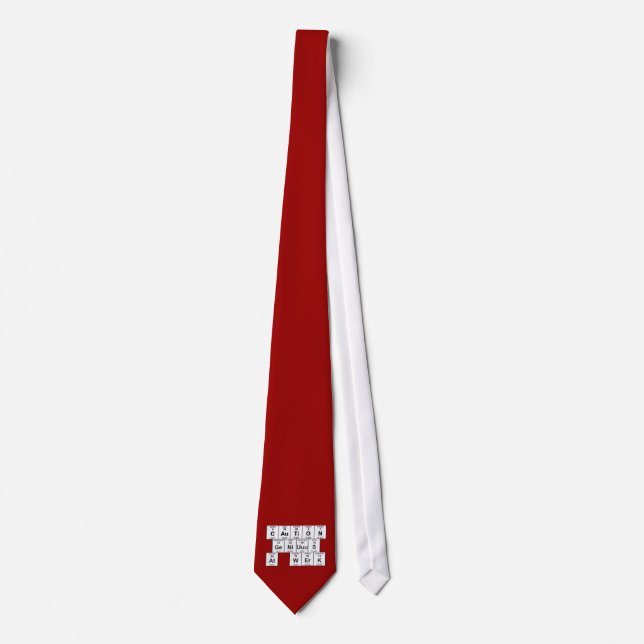 CAuTiON GeNiUuuS At WErK Tie (Front)