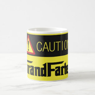 caution grand farter father's day funny  mug
