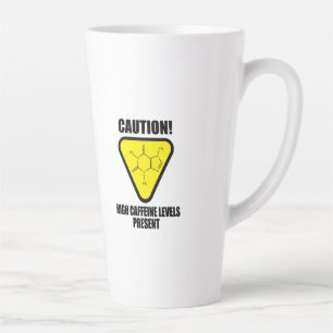 Caution! High Caffeine Levels Latte Mug