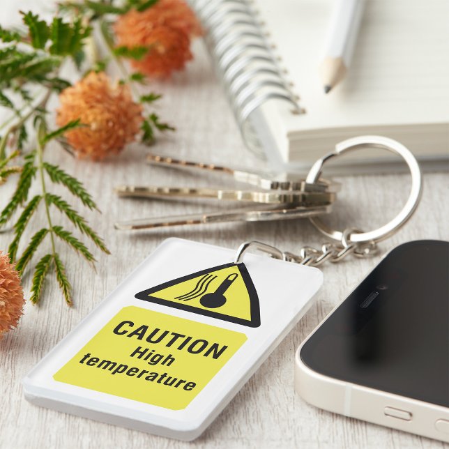 Caution High Temperature Sign Keychain (Creator Uploaded)