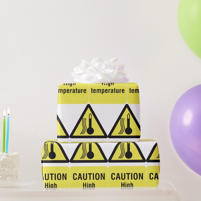 Caution High Temperature Sign Wrapping Paper (Creator Uploaded)
