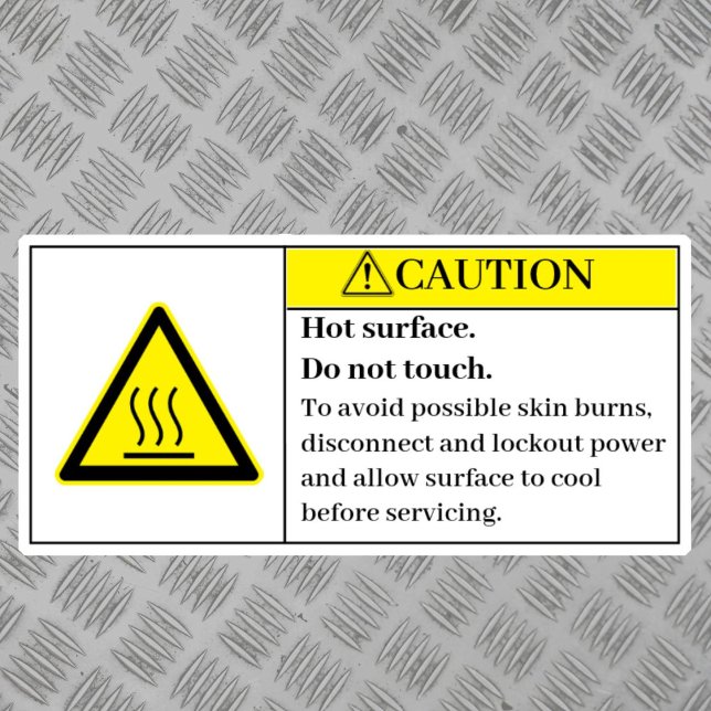 Caution Hot Surface Label (Creator Uploaded)