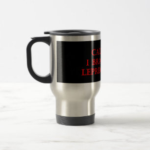 Caution I Brake For Leprechauns Travel Mug