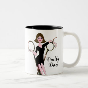 CAUTION: I Got Scissors & I Know How to Use Them!  Two-Tone Coffee Mug