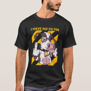 Caution I have no filter sarcastic humour Farming T-Shirt