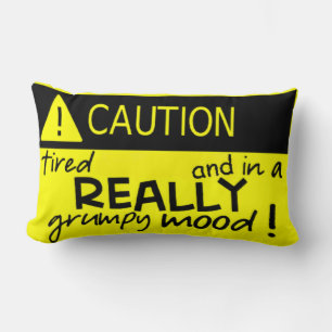 Caution in a Really Grumpy Mood! Pillow
