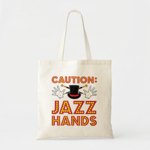 Caution Jazz Hands Dance Dancer Tote Bag
