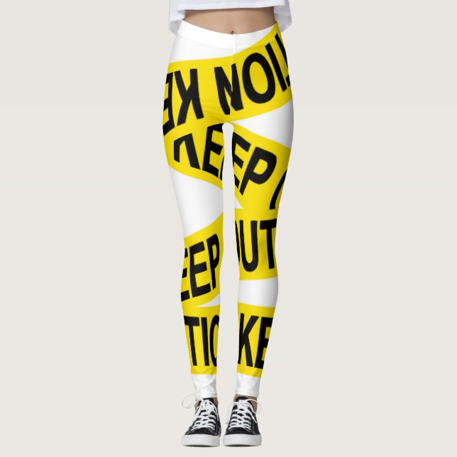Caution Keep Out Tape Leggings (Front)