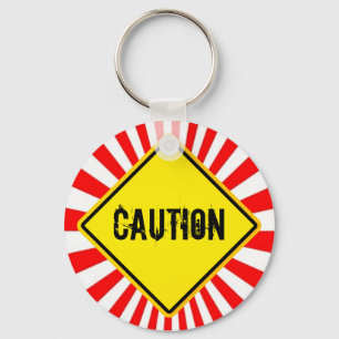 caution keychain