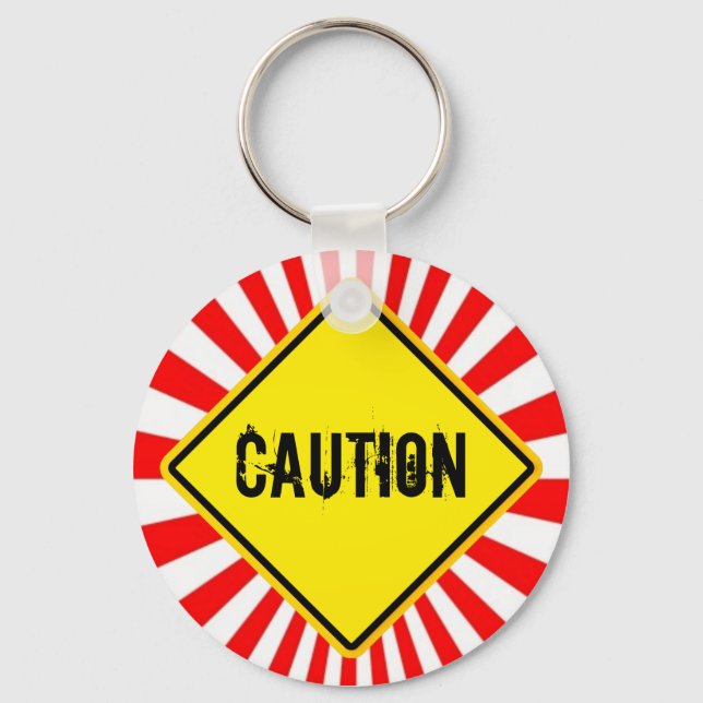 caution keychain (Front)