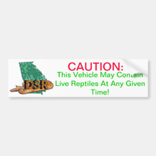 Caution Live Snakes Bumper Sticker