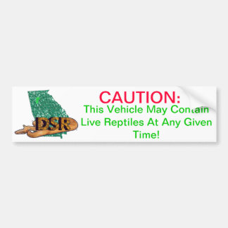Caution Live Snakes Bumper Sticker
