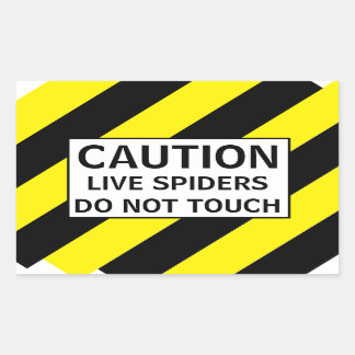 CAUTION LIVE SPIDERS STICKER