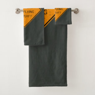 Caution Low Flying Aircraft ✈️ Bath Towel Set