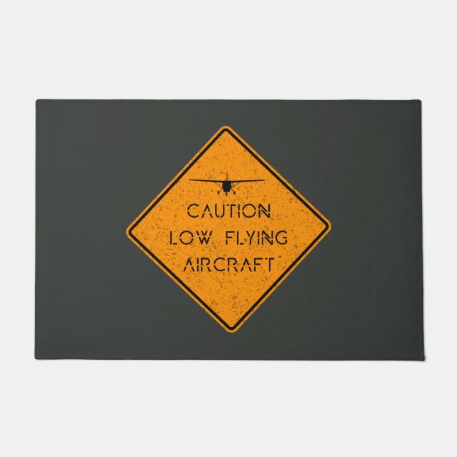 Caution Low Flying Aircraft ✈️ Doormat (Front)