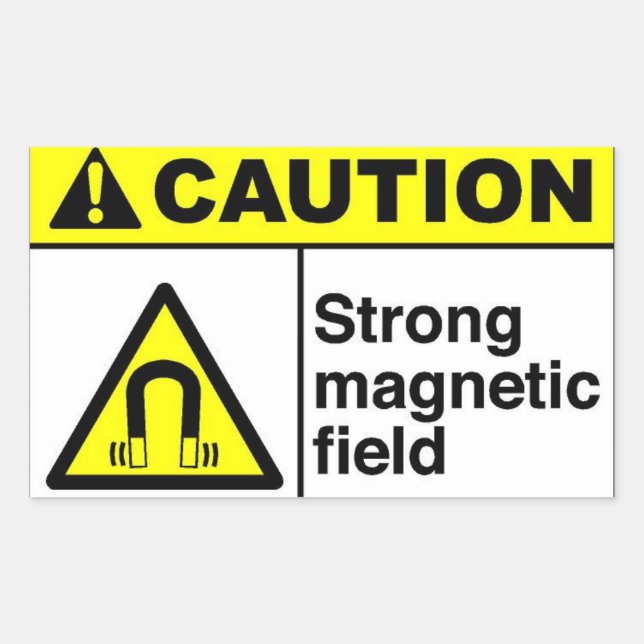 CAUTION Magnetic field Sticker (Front)