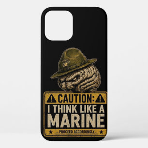 Caution Marine Mindset Brain iPhone 12 Case