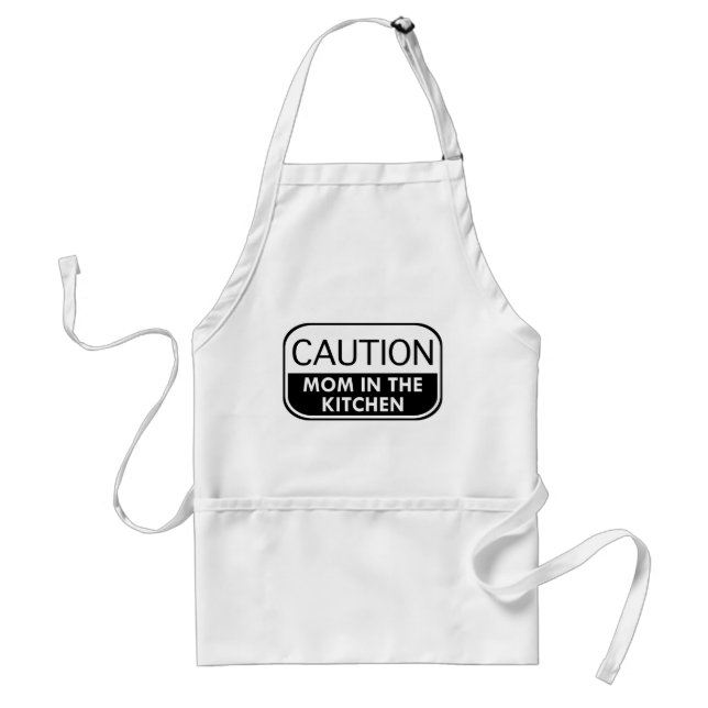 Caution Mom In The Kitchen Standard Apron (Front)