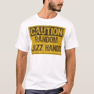 Caution OLD Sign- Jazz Hands Yellow/Black T-Shirt