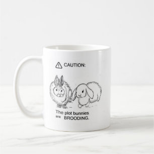 Caution: Plot Bunnies Coffee Mug
