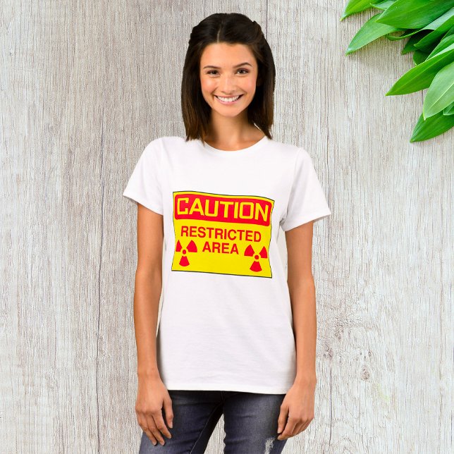 Caution Restricted Area Radiation Hazard Warning T-Shirt (Creator Uploaded)