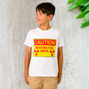Caution Restricted Area Radiation Hazard Warning T-Shirt