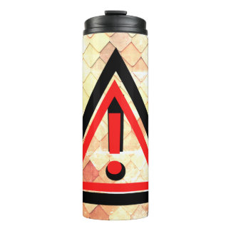 Caution Safety Symbol Red Colour Triangle Shape  Thermal Tumbler
