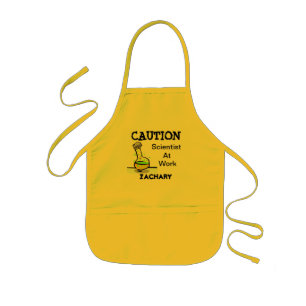 CAUTION - Scientist at Work Apron Personalized