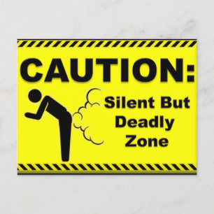 Caution: Silent But Deadly Zone Postcard