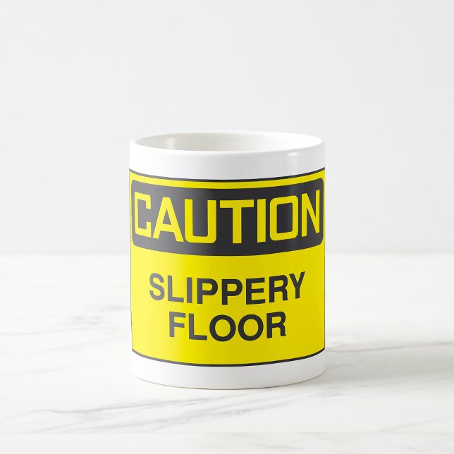 Caution Slipper Floor Sign Coffee Mug (Creator Uploaded)