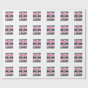 Caution Soccer Mom Loud Vintage Shirt Design_1 Wrapping Paper