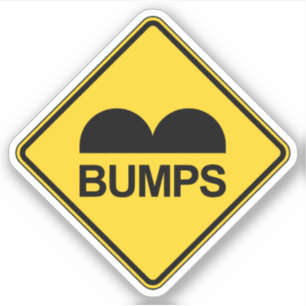 Caution Speed Bumps Funny Traffic Sign