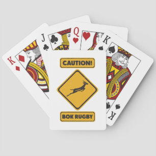 Caution - SpringBoks Crossing Playing Cards