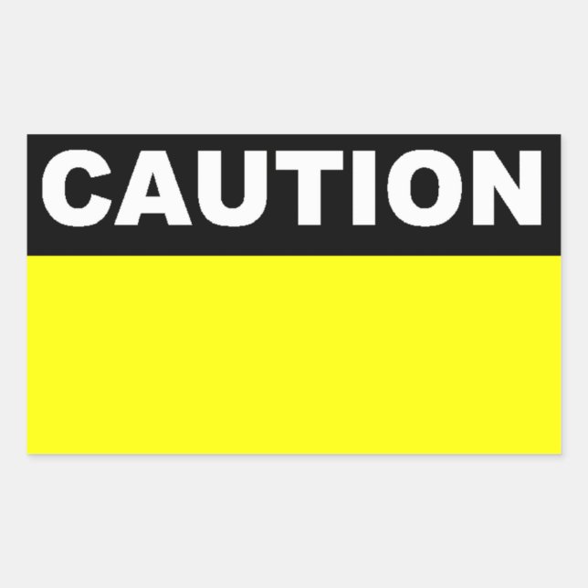 Caution Sticker Template (Front)