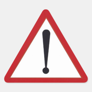 Caution Sticker! Triangle Sticker