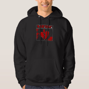 Caution Symbol Heartbreaker Broken Heart Love Symb Hoodie