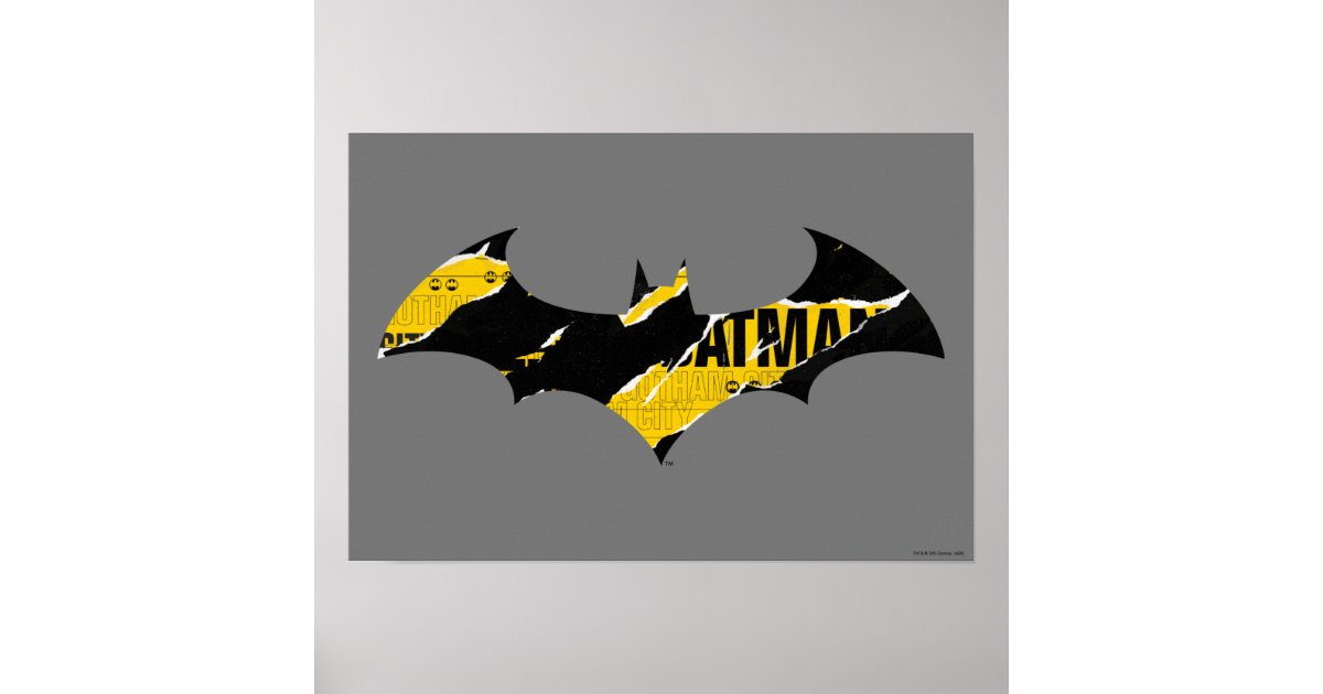 Caution Tape Batman Logo Poster | Zazzle