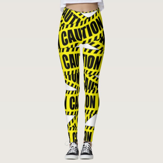 Caution tape design leggings (Front)