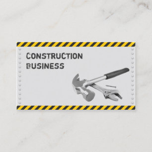 Caution Tape Hand Tools Construction Business Card