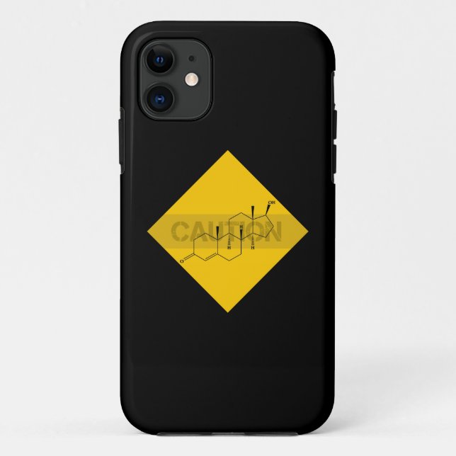 Caution: Testosterone Case-Mate iPhone Case (Back)