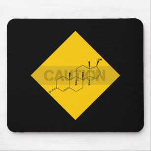 Caution: Testosterone Mouse Pad