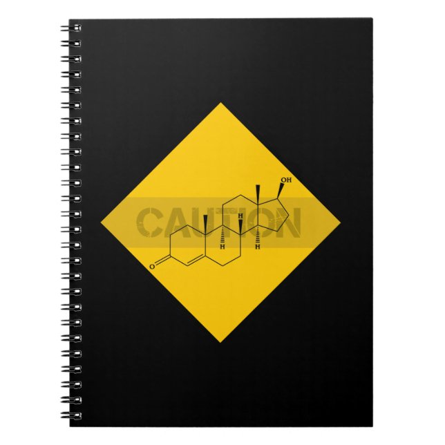 Caution: Testosterone Notebook (Front)