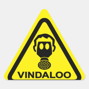 Caution Vindaloo Toxic Curry Smells Funny Stickers