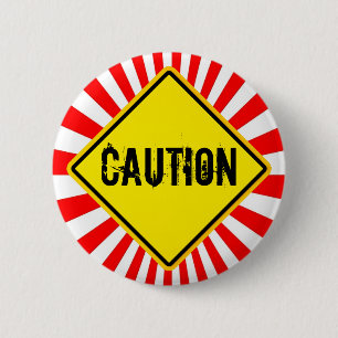 caution warning sign button