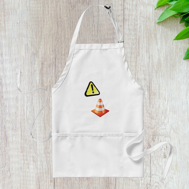 Caution Warning Sign with Traffic Cone Standard Apron (Creator Uploaded)