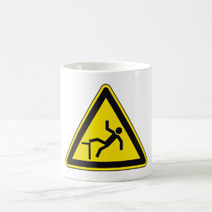 Caution Watch Your Step Sign Trip Hazard Coffee Mug